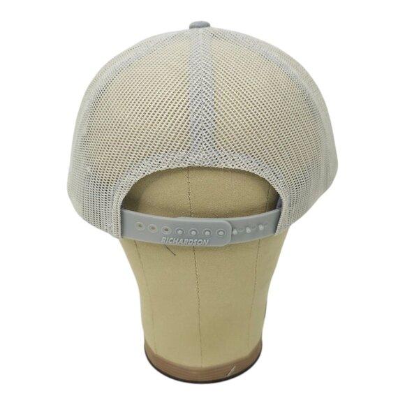 Blue Gold Embroidered T Logo Mesh Snapback Cap Trucker Baseball Hat Richardson - Picture 4 of 13